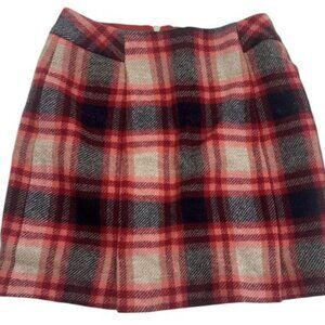 Vintage Boden Wool Mini Skirt Tartan Plaid Academia British